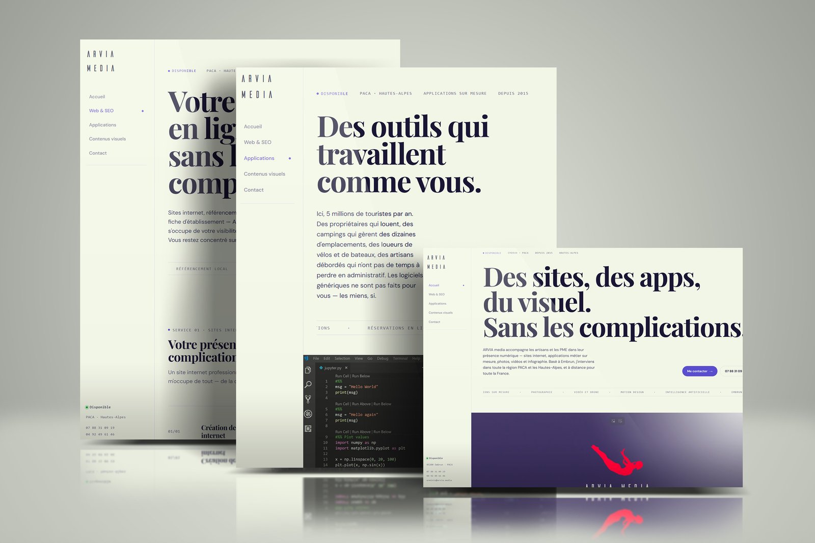 Création de sites internet et référencement local — ARVIA media · Hautes-Alpes